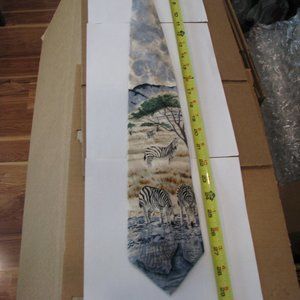 100% silk men's tie "Zebras"  12